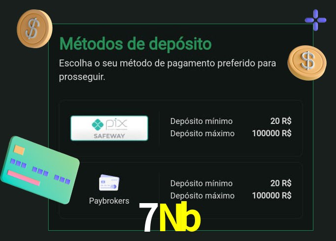 O cassino 7Nb oferece uma grande variedade de métodos de pagamento